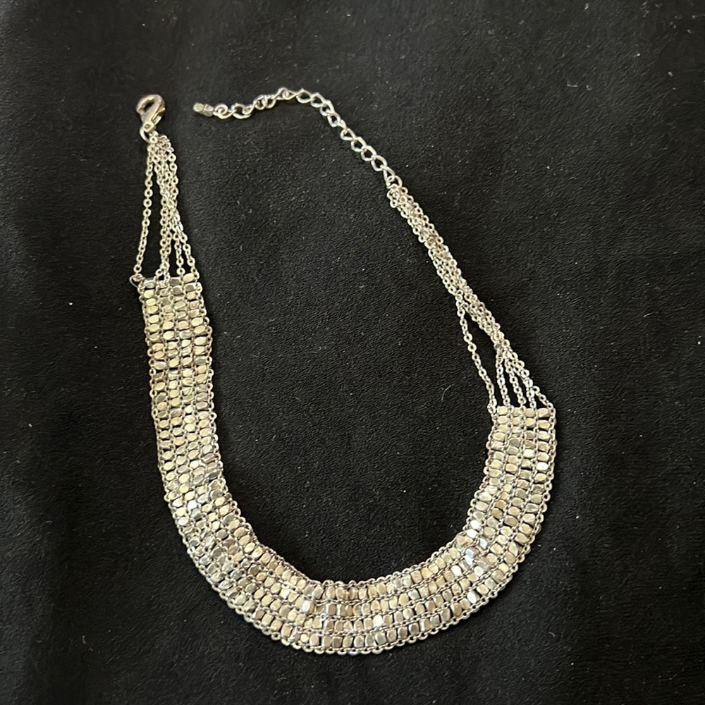 Silver colored choker